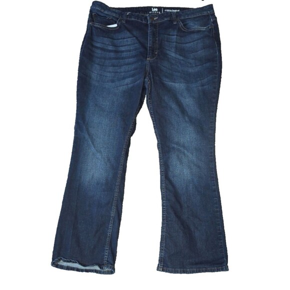 Lee Denim - Lee Riders Midrise Bootcut Dadrk Wash Denim Jeans Size 20P 20 Petite